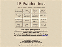 Tablet Screenshot of jpproductions.com